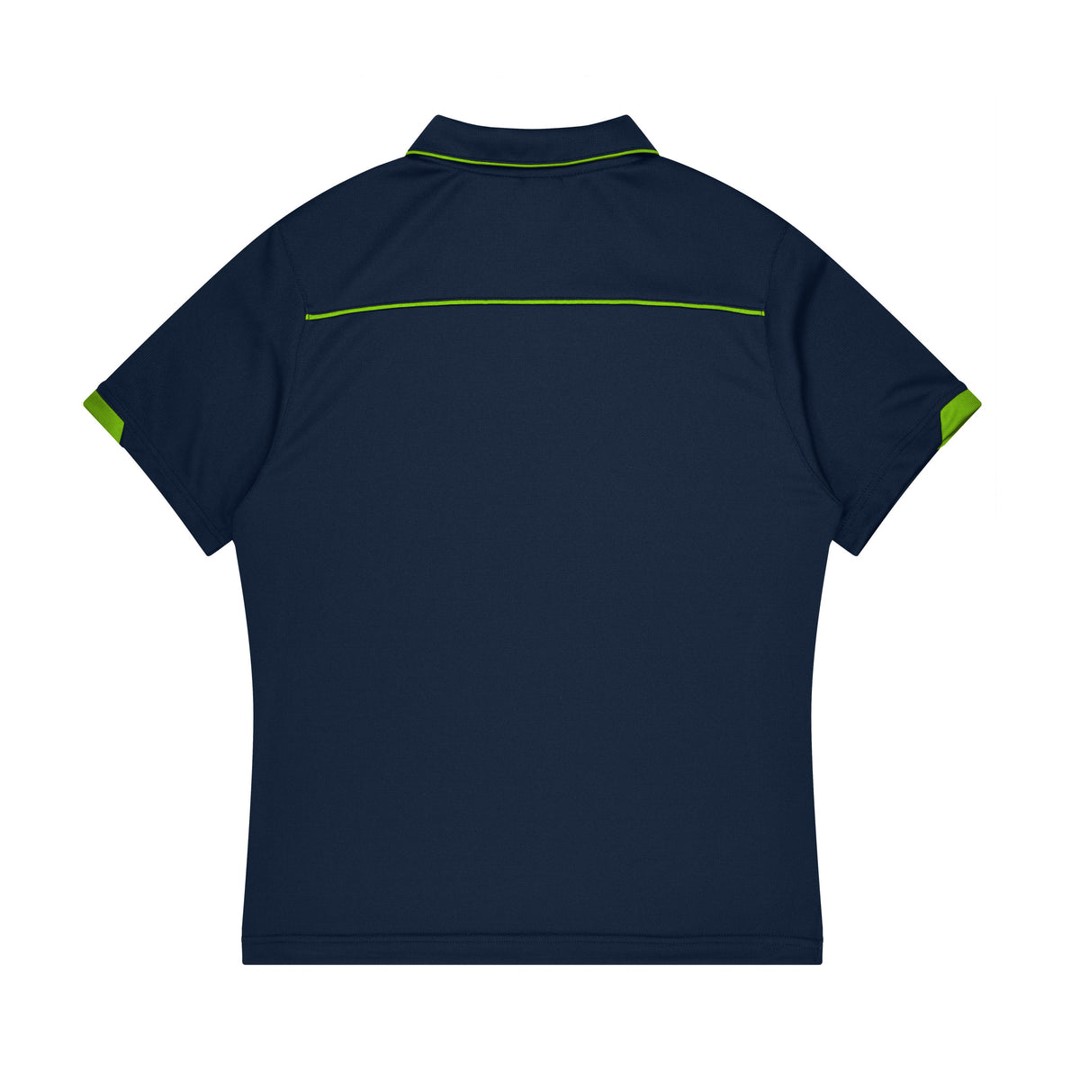 Aussie Pacific Currumbin Kids Polo 3320 in Navy/Kawa Green, back view