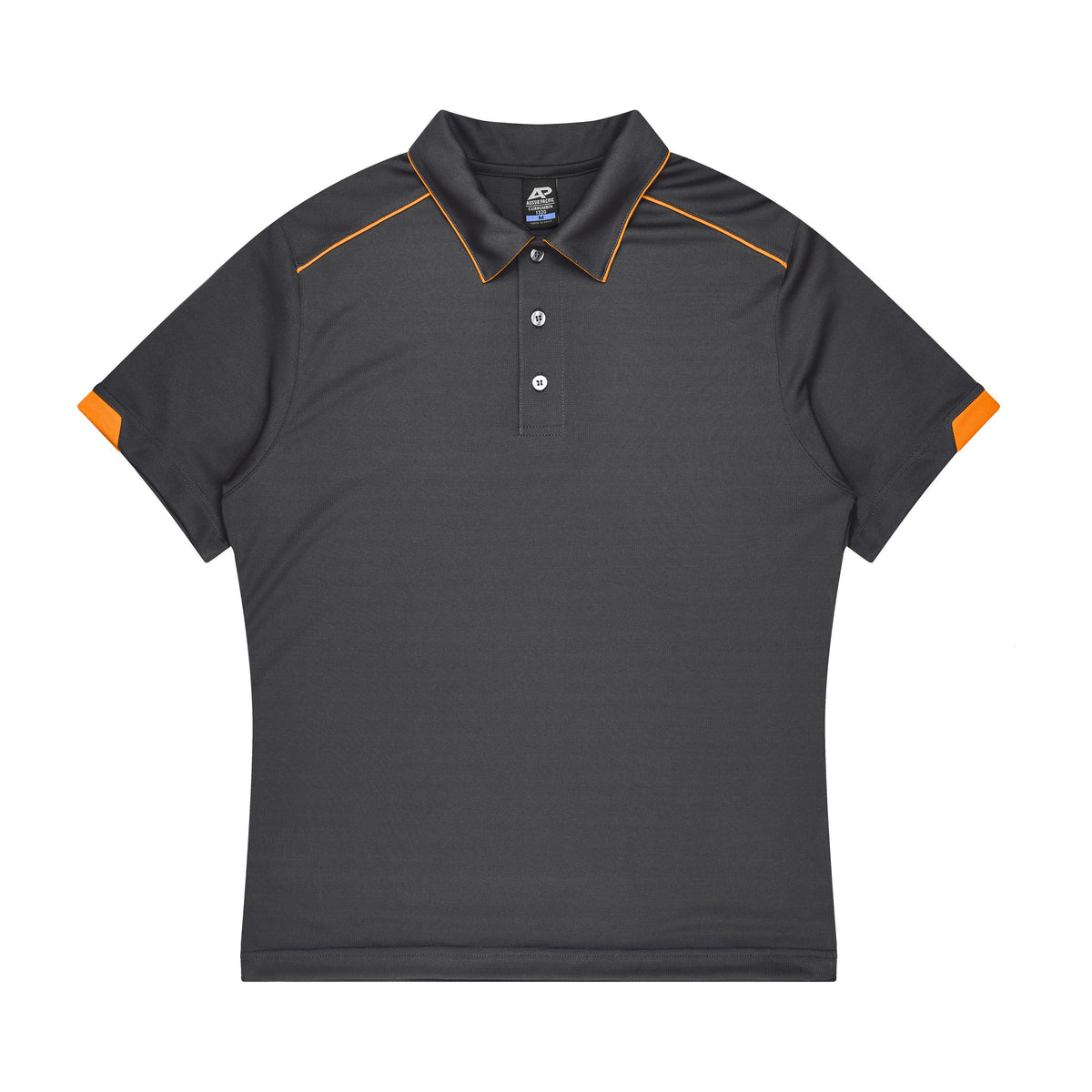 Aussie Pacific Currumbin Kids Polo 3320 in Slate/Hi Viz Orange