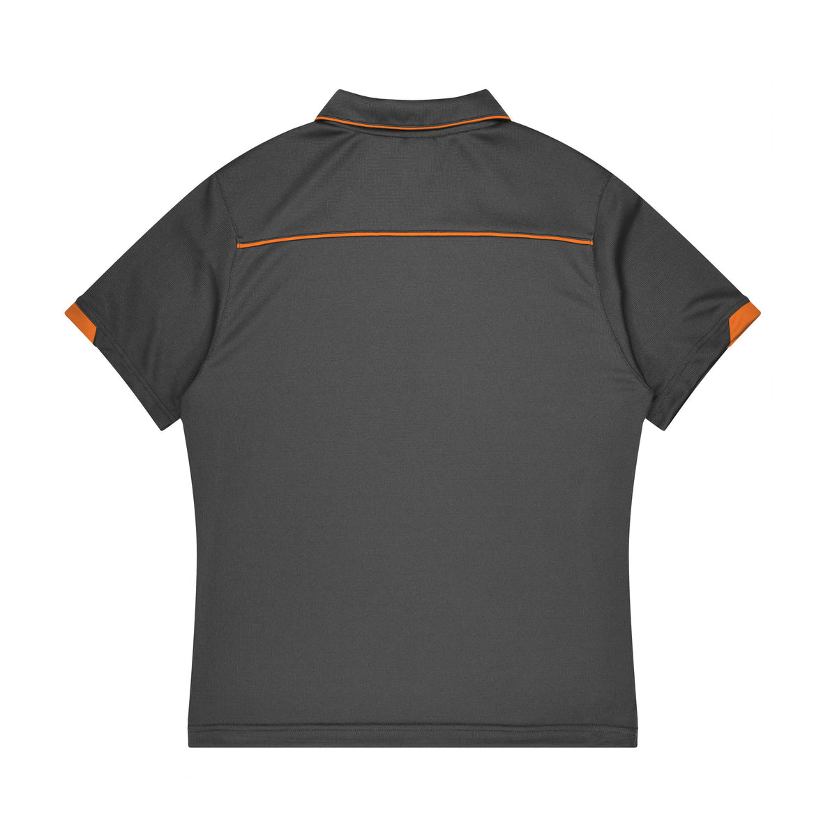 Aussie Pacific Currumbin Kids Polo 3320 in Slate/Hi Viz Orange, back view
