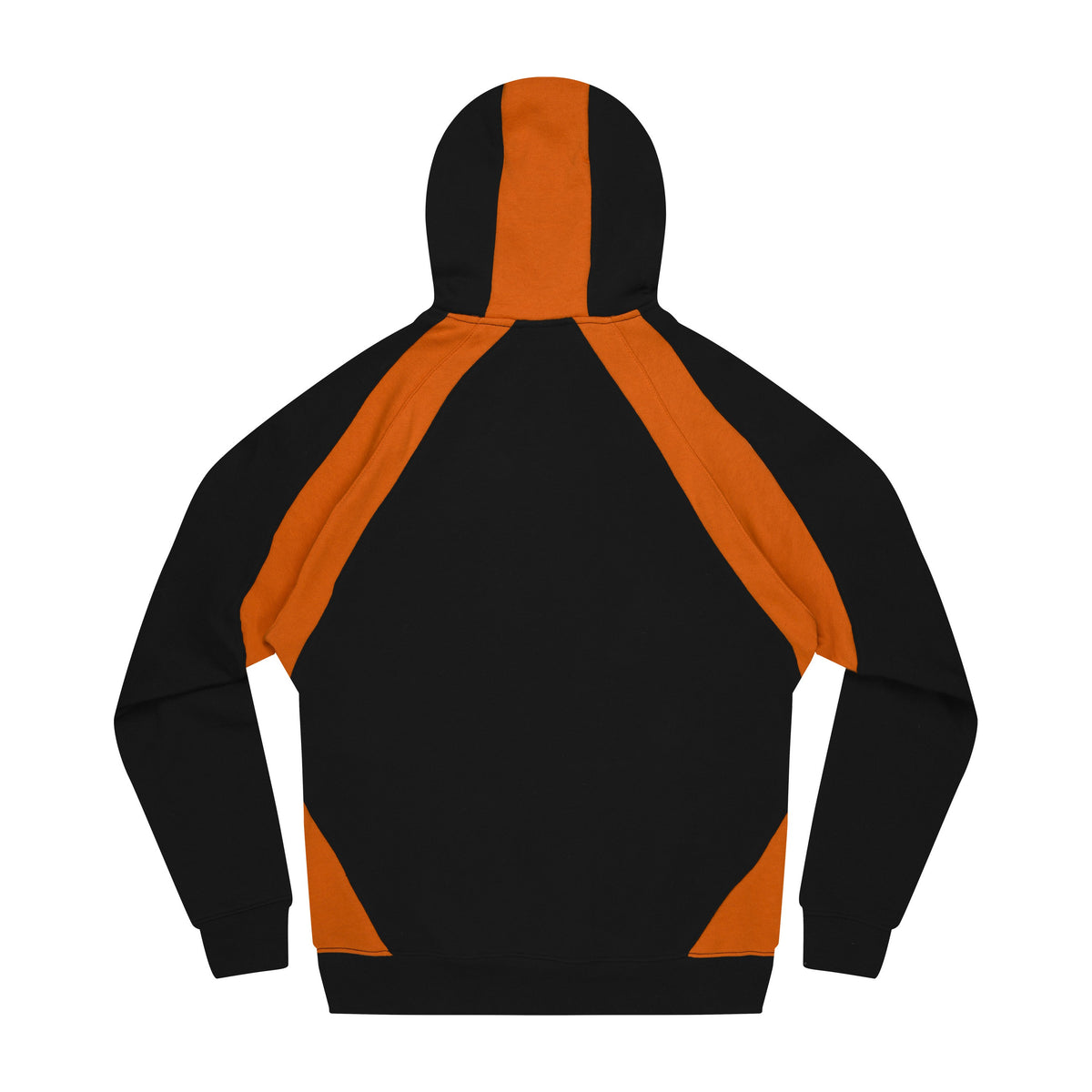 Aussie Pacific Huxley Kids Hoodie 3509 in Black/Electric Orange/White, back view