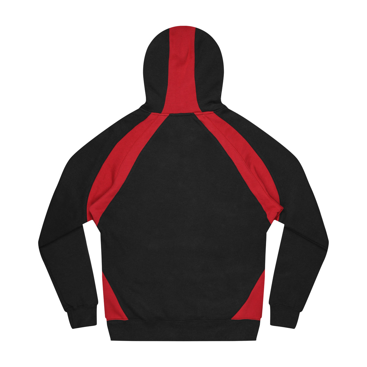 Aussie Pacific Huxley Kids Hoodie 3509 in Black/Red/White, back view