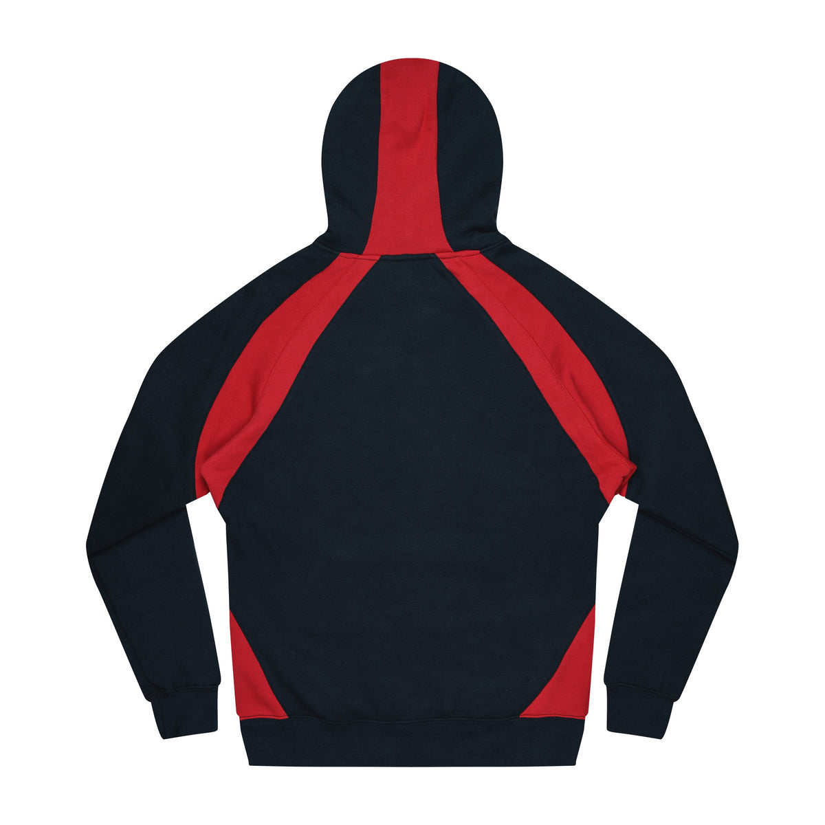 Aussie Pacific Huxley Kids Hoodie 3509 in Navy/Red/Gold, back view