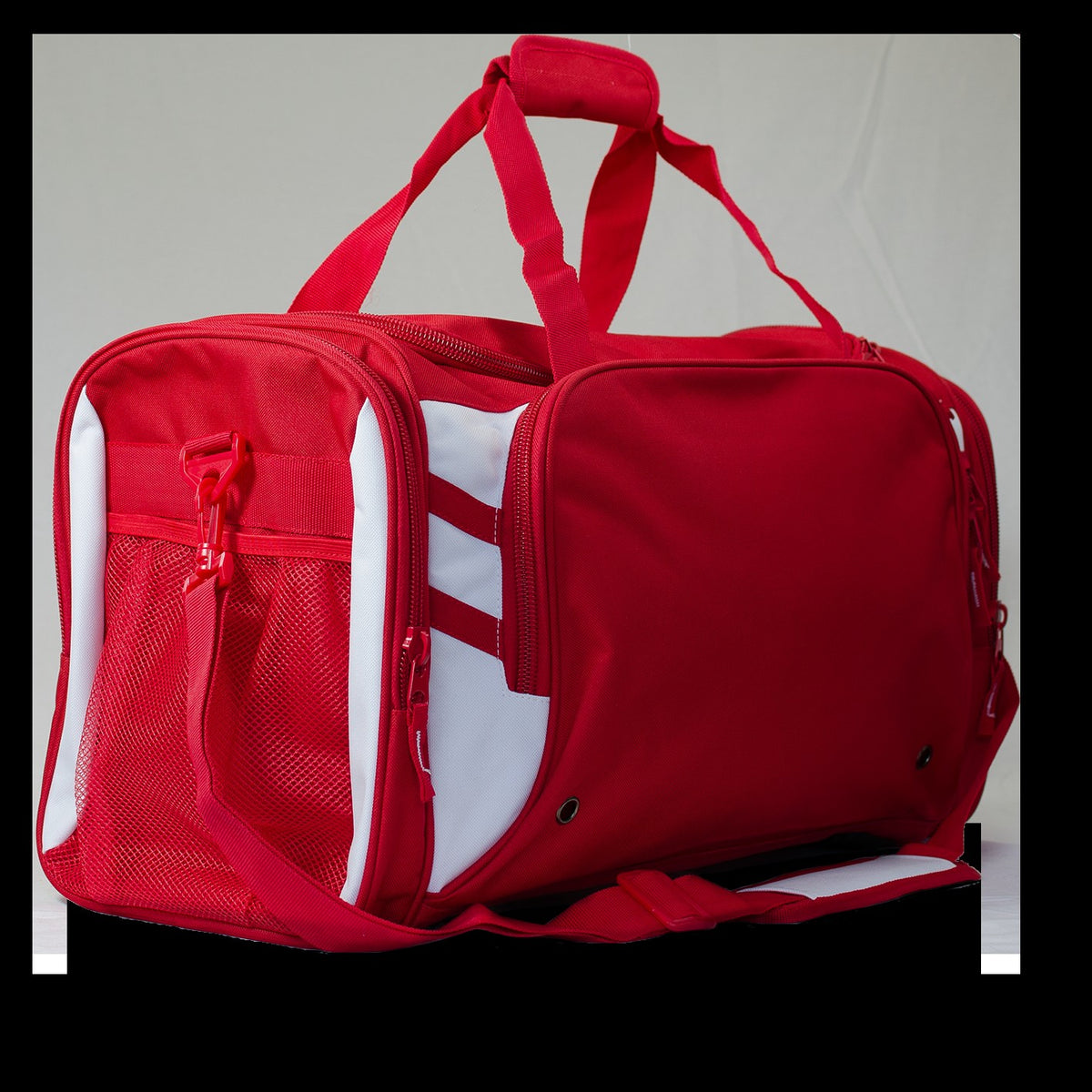 Aussie Pacific Tasman Sports Bag 4001 in Red/White, back view