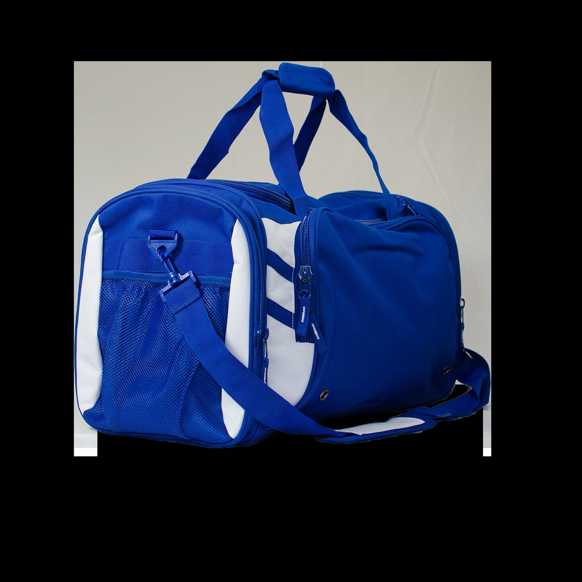 Aussie Pacific Tasman Sports Bag 4001 in Royal/White, back view