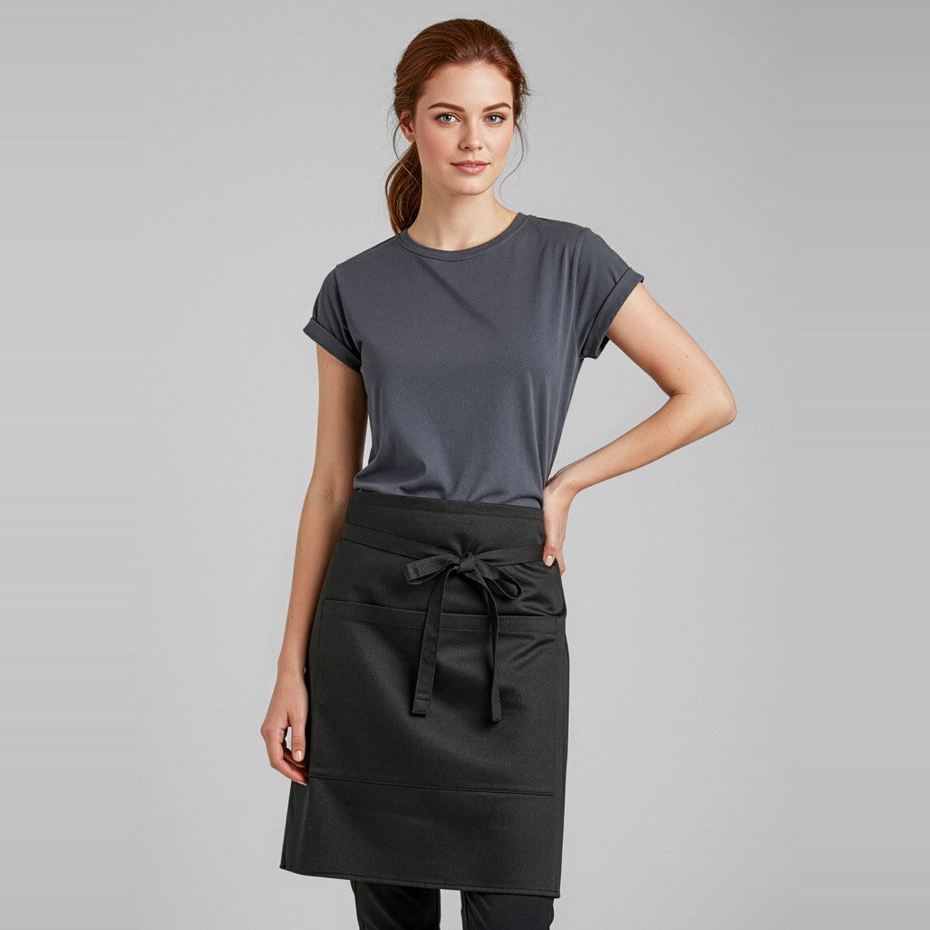 Biz Short Waisted Apron BA94, worn by model