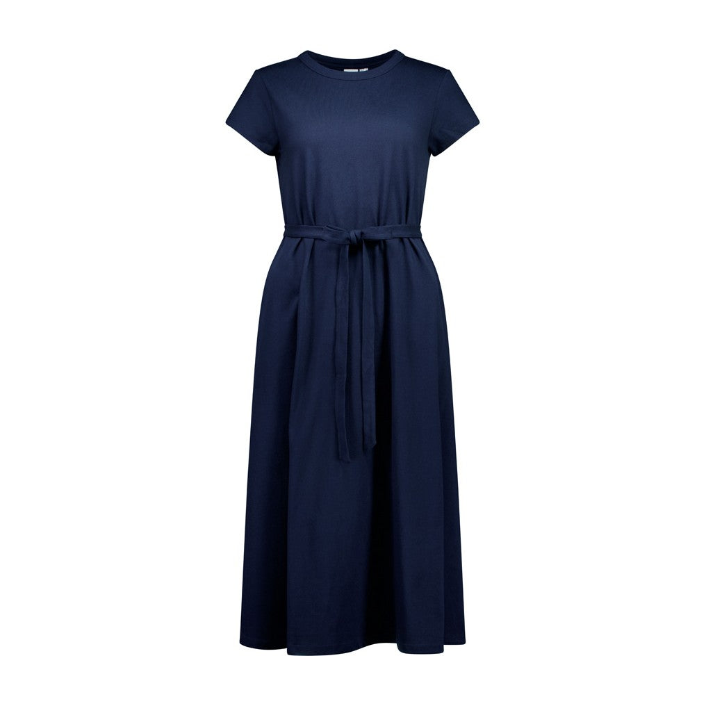 Biz Grace Womens T-Shirt Midi Dress BBS2605L in Navy, view 2