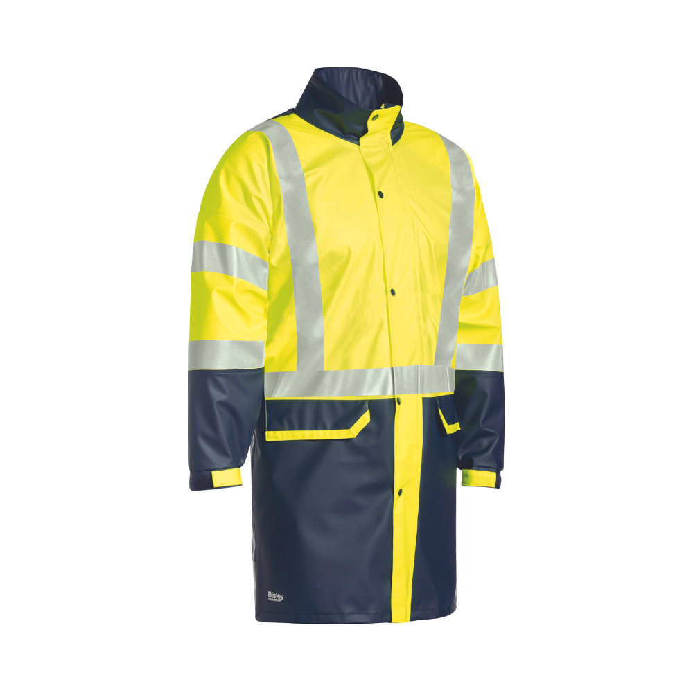 Bisley Taped Hi Vis Stretch PU Rain Coat BJ6935HT