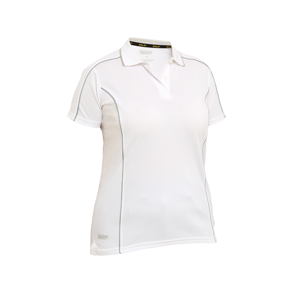 Bisley Womens Cool Mesh Short Sleeve Polo with Reflective Piping BKL1425
