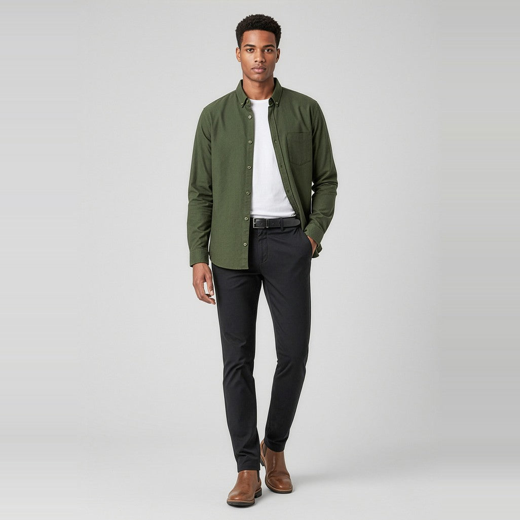 Biz Venture Mens Pant BS423M, worn by model