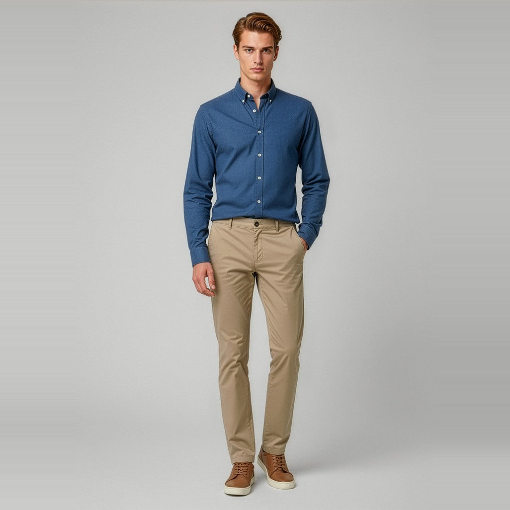 Biz Lawson Mens Chino Pant BS724M, worn by model