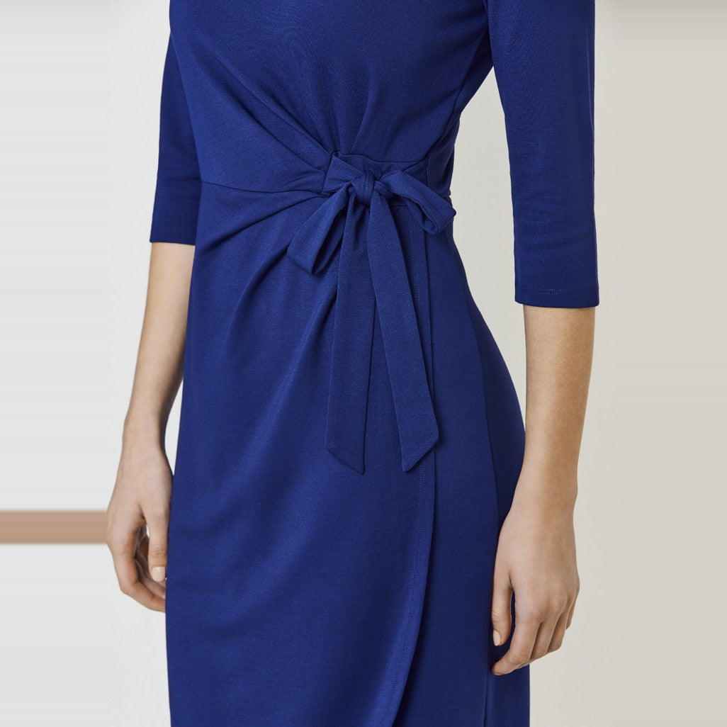 Biz Paris Womens Dress BS911L in French Blue, worn by model