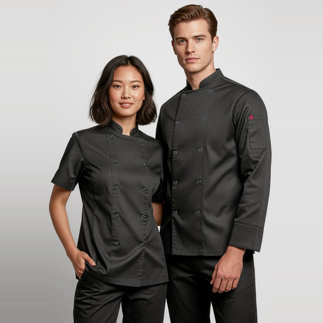 Biz Zest Mens Long Sleeve Jacket CH232ML in Black, worn by model