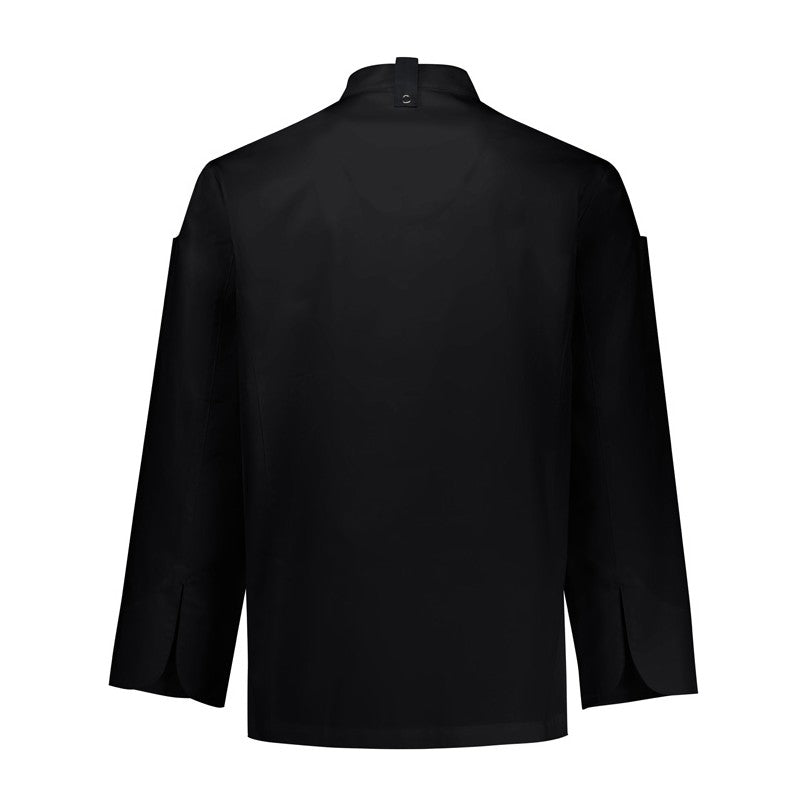 Biz Gusto Mens Long Sleeve Chef Jacket CH430ML in Black, view 2