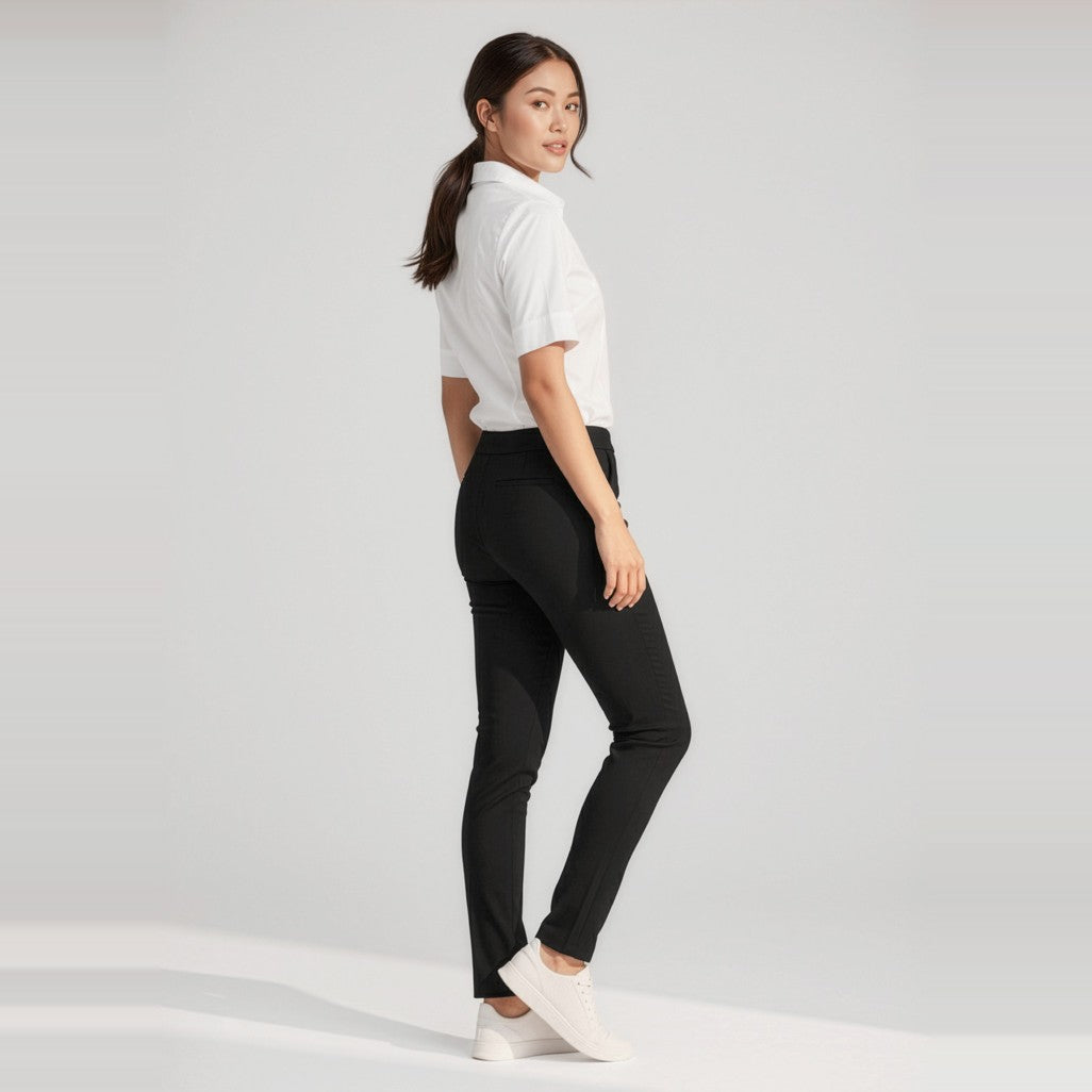 Biz Jane Womens Stretch Pant CL041LL, worn by model