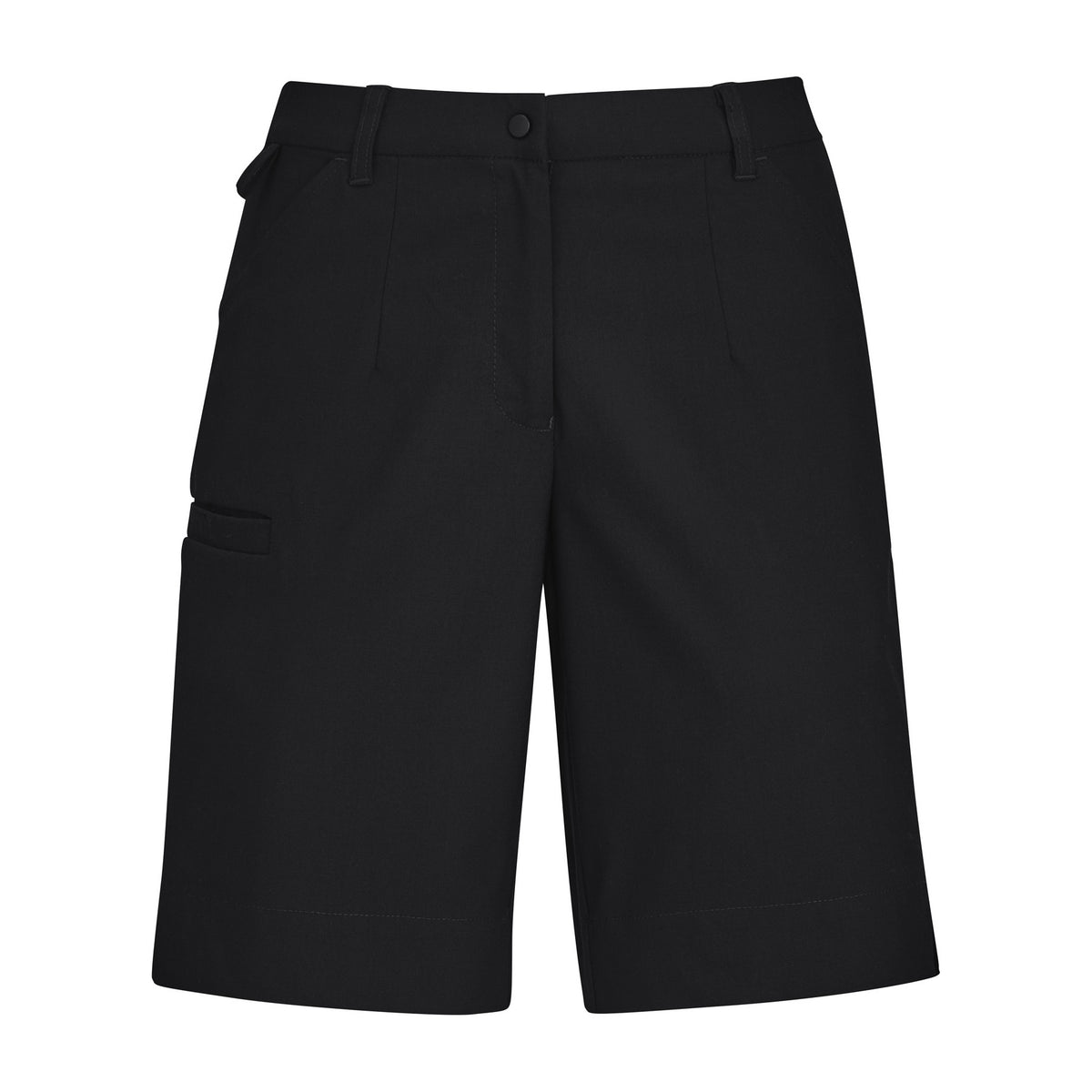 Biz Comfort Waist Womens Cargo Short CL957LS in Black