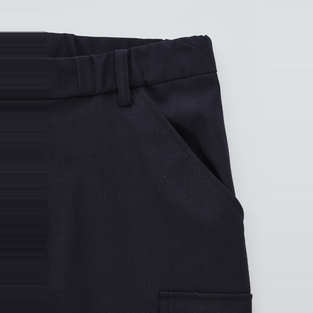 Biz Comfort Waist Mens Cargo Pant CL959ML in Black, worn by model, view 3
