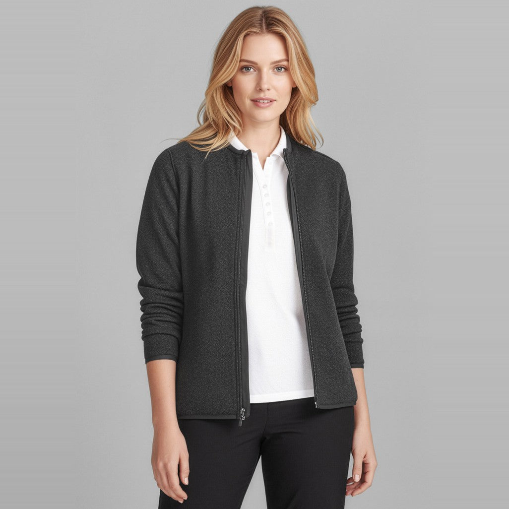 Biz Nova Womens Zip Front Jumper CO342LJ, worn by model