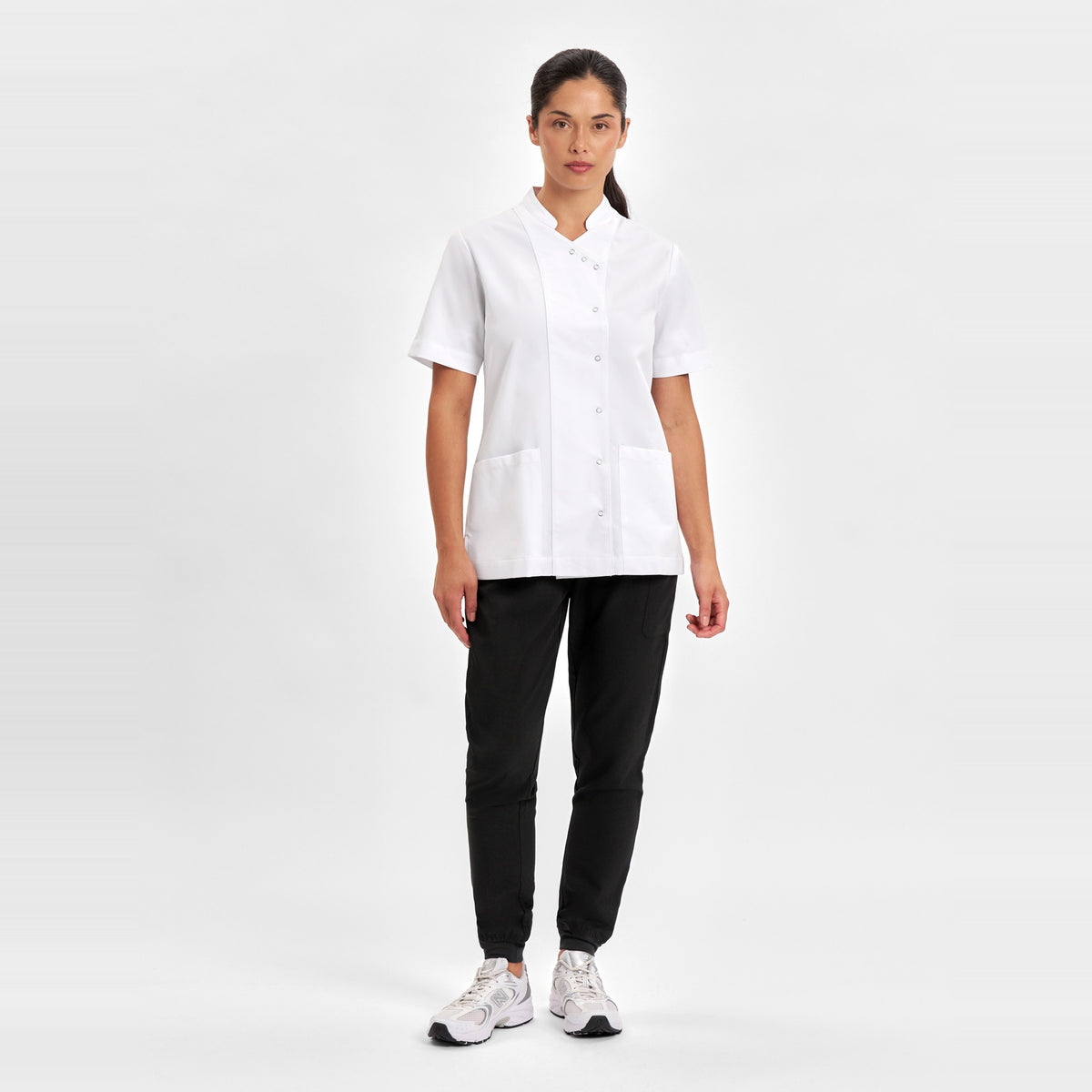 Inaura Essence Womens Jacket CPT451LS in White, worn by model, view 2