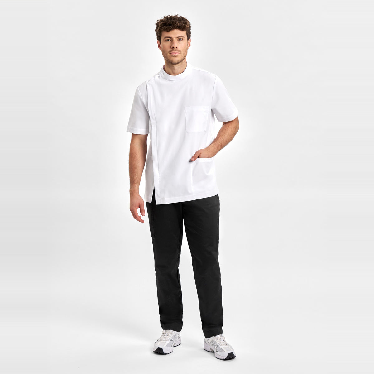Inaura Essence Mens Jacket CPT451MS in White, worn by model, view 2