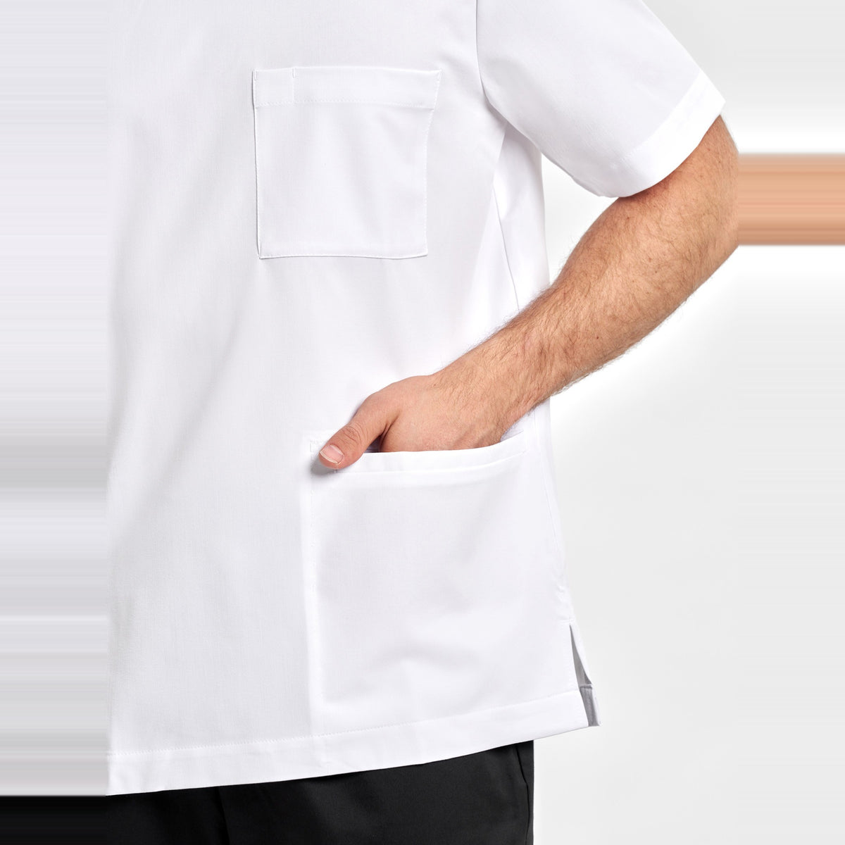Inaura Essence Mens Jacket CPT451MS in White, worn by model, view 7