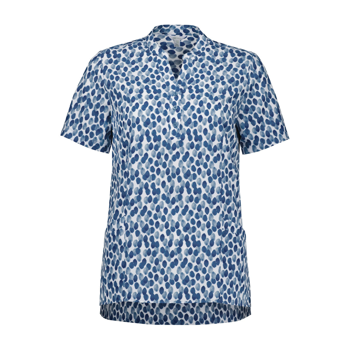 Biz Florence Womens Stardust Print Tunic CS450LS in Navy