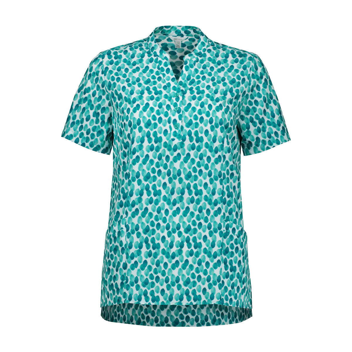 Biz Florence Womens Stardust Print Tunic CS450LS in Teal