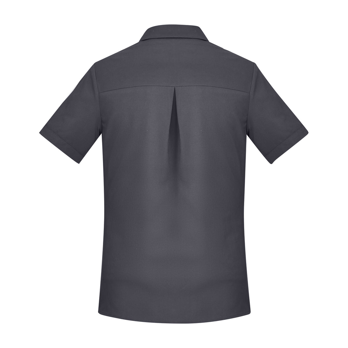 Biz Florence Womens Plain Short Sleeve Shirt CS947LS in Charcoal, view 2