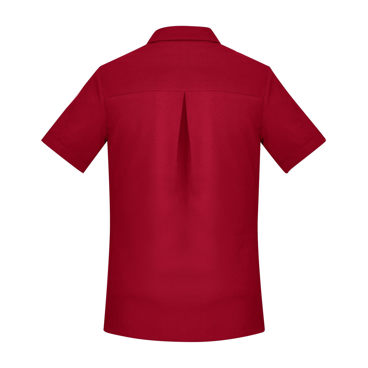 Biz Florence Womens Plain Short Sleeve Shirt CS947LS in Cherry, view 2
