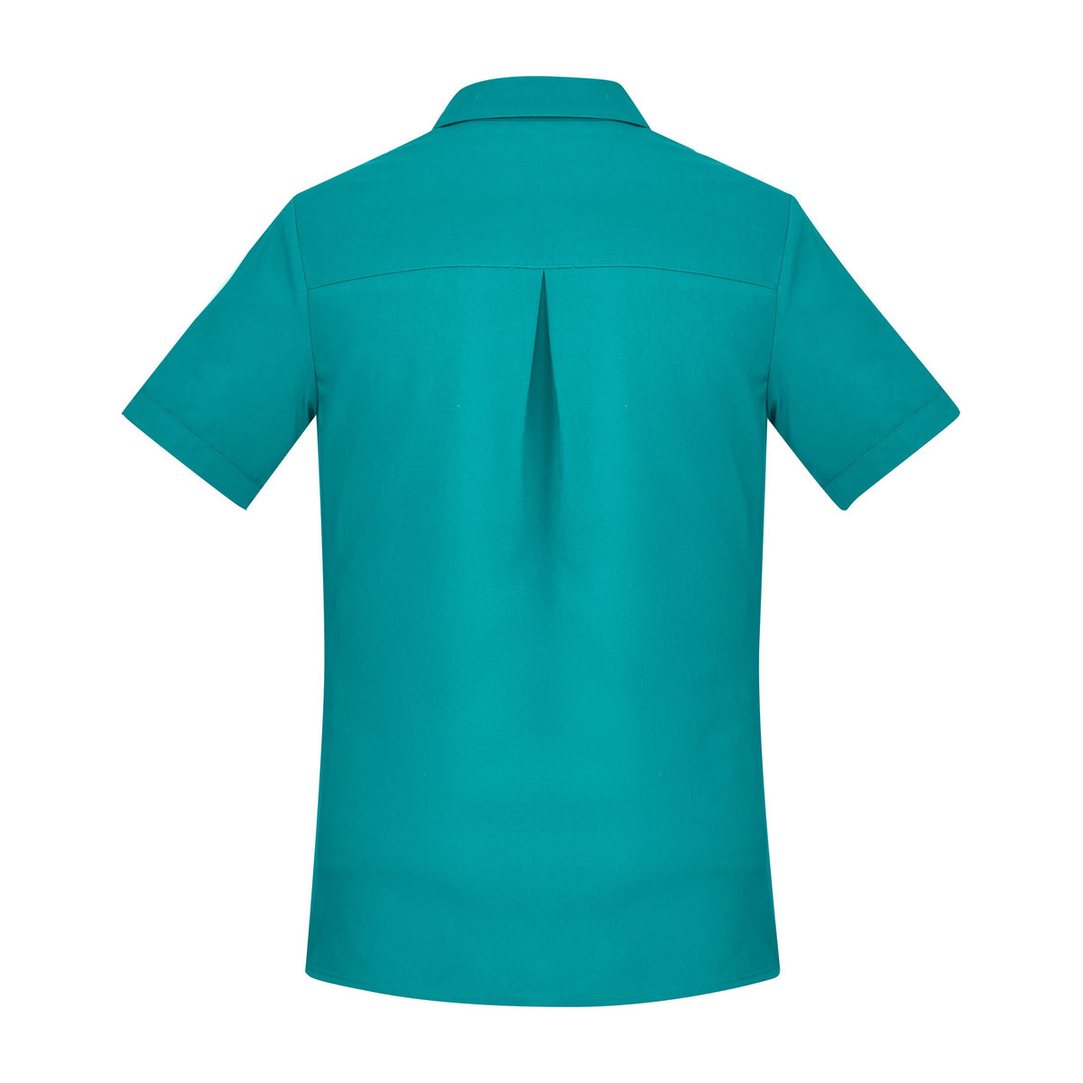 Biz Florence Womens Plain Short Sleeve Shirt CS947LS in Teal, view 2