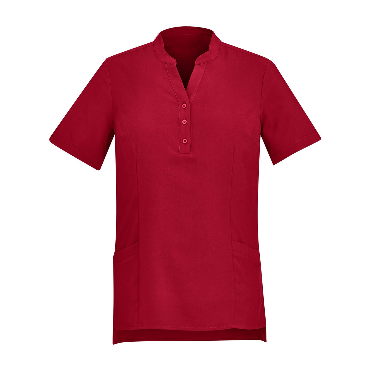 Biz Florence Womens Plain Tunic CS949LS in Cherry