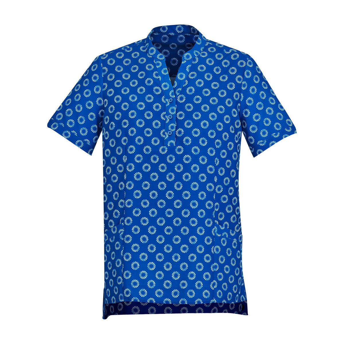Biz Florence Womens Daisy Print Tunic CS950LS in Electric Blue