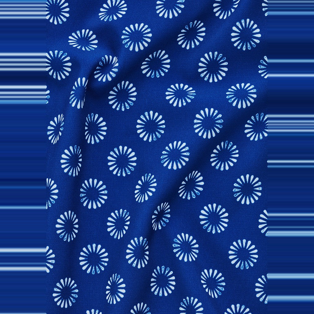 Biz Florence Womens Daisy Print Tunic CS950LS in Electric Blue, view 3