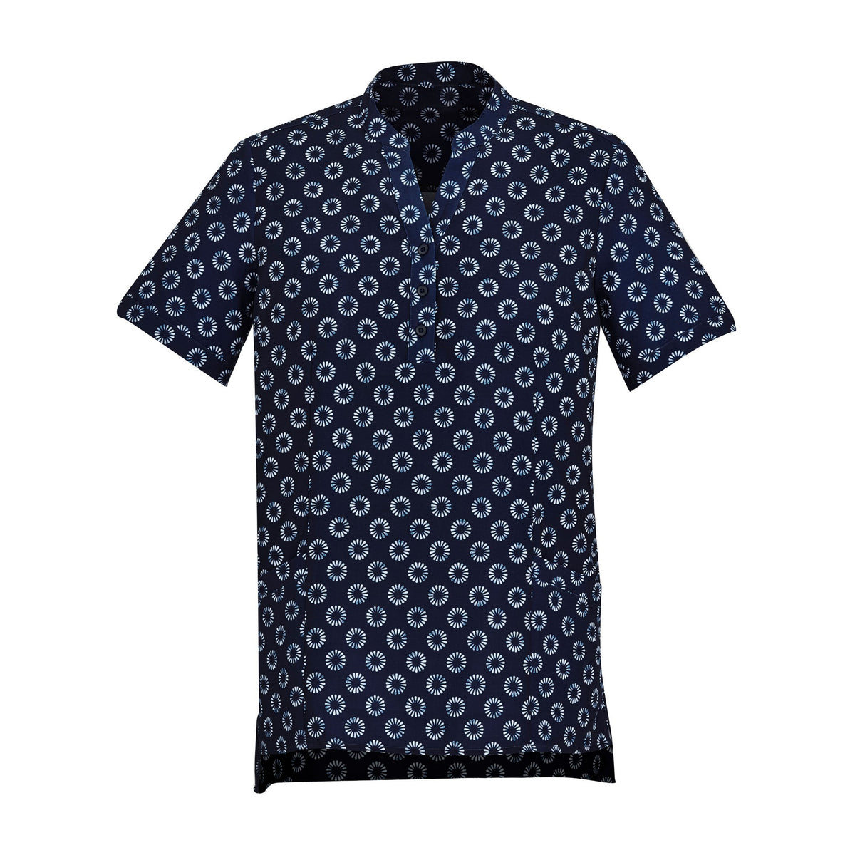 Biz Florence Womens Daisy Print Tunic CS950LS in Navy