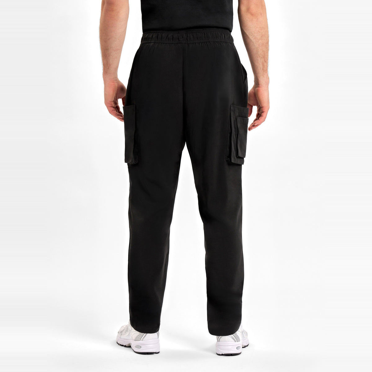 Inaura Avery Mens Straight Leg Scrub Pant CSP946ML in Black, worn by model, view 4