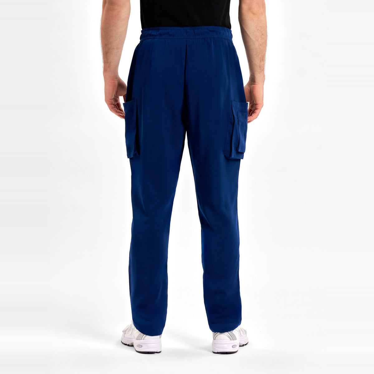 Inaura Avery Mens Straight Leg Scrub Pant CSP946ML in Navy, worn by model, view 4