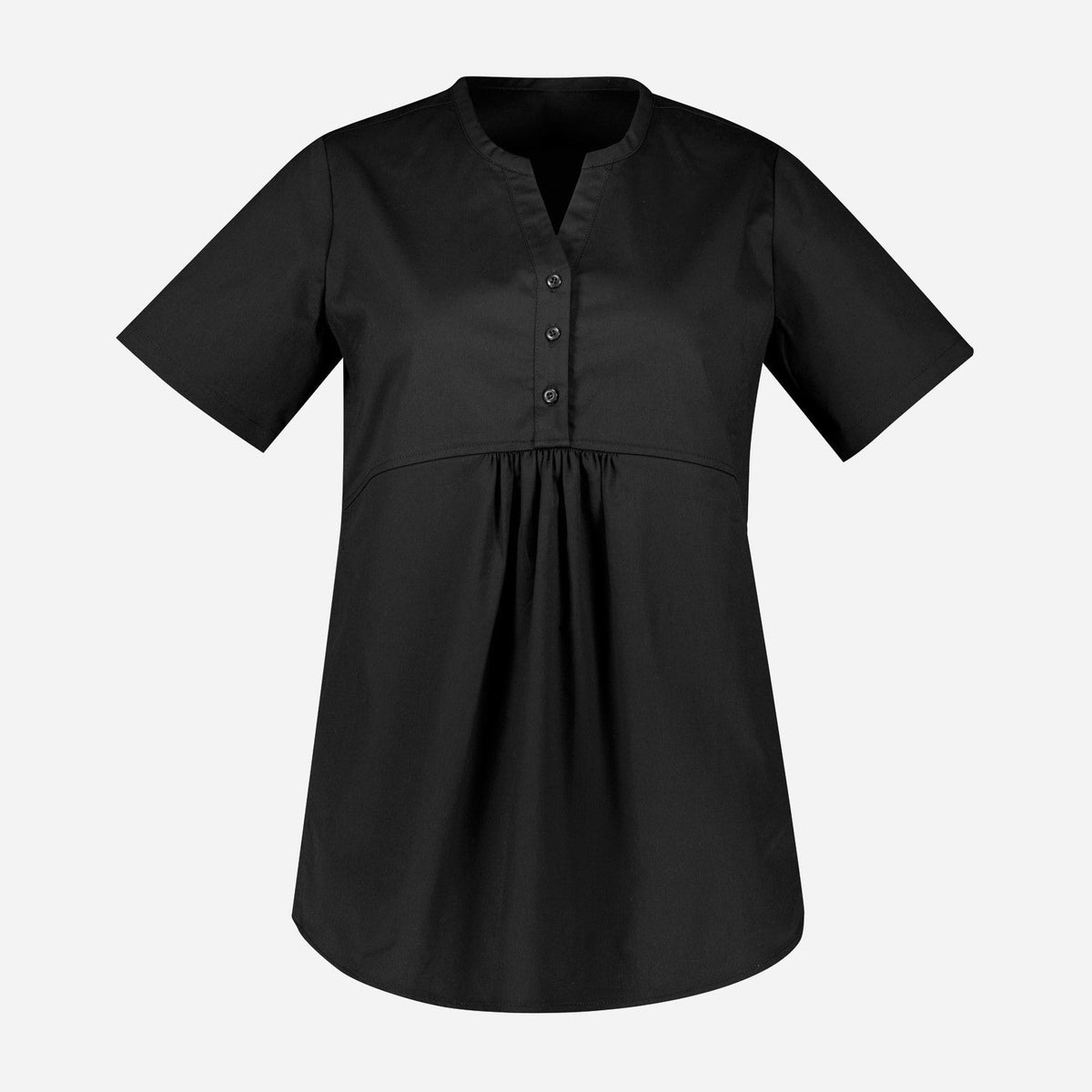 Inaura Rose Womens Tunic Scrub Top CST243LS in Black
