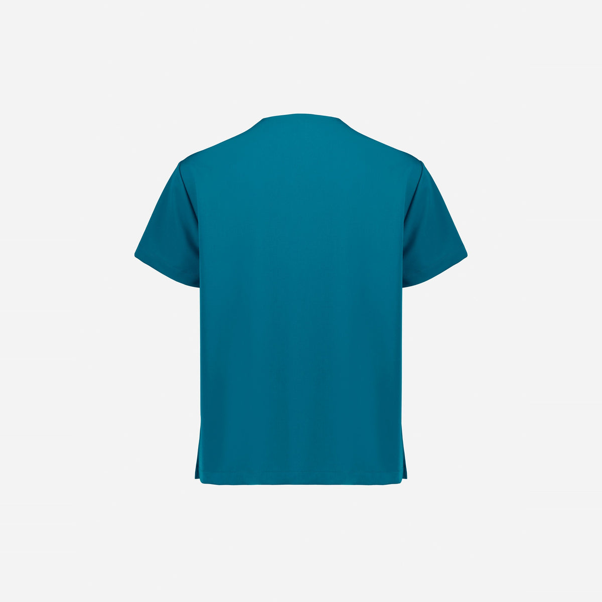 Inaura Pulse Unisex V-Neck Scrub Top CU544US in Caribbean Blue, view 2