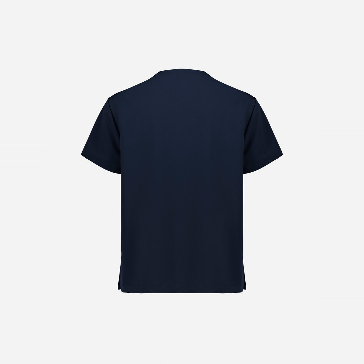 Inaura Pulse Unisex V-Neck Scrub Top CU544US in Midnight Navy, view 2