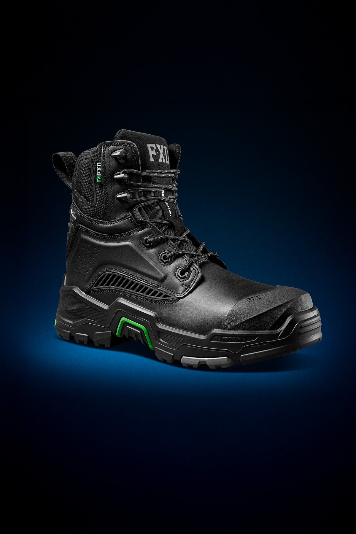FXD DURA-X ONE High Cut Nitrocore Work Boot in Black, view 4