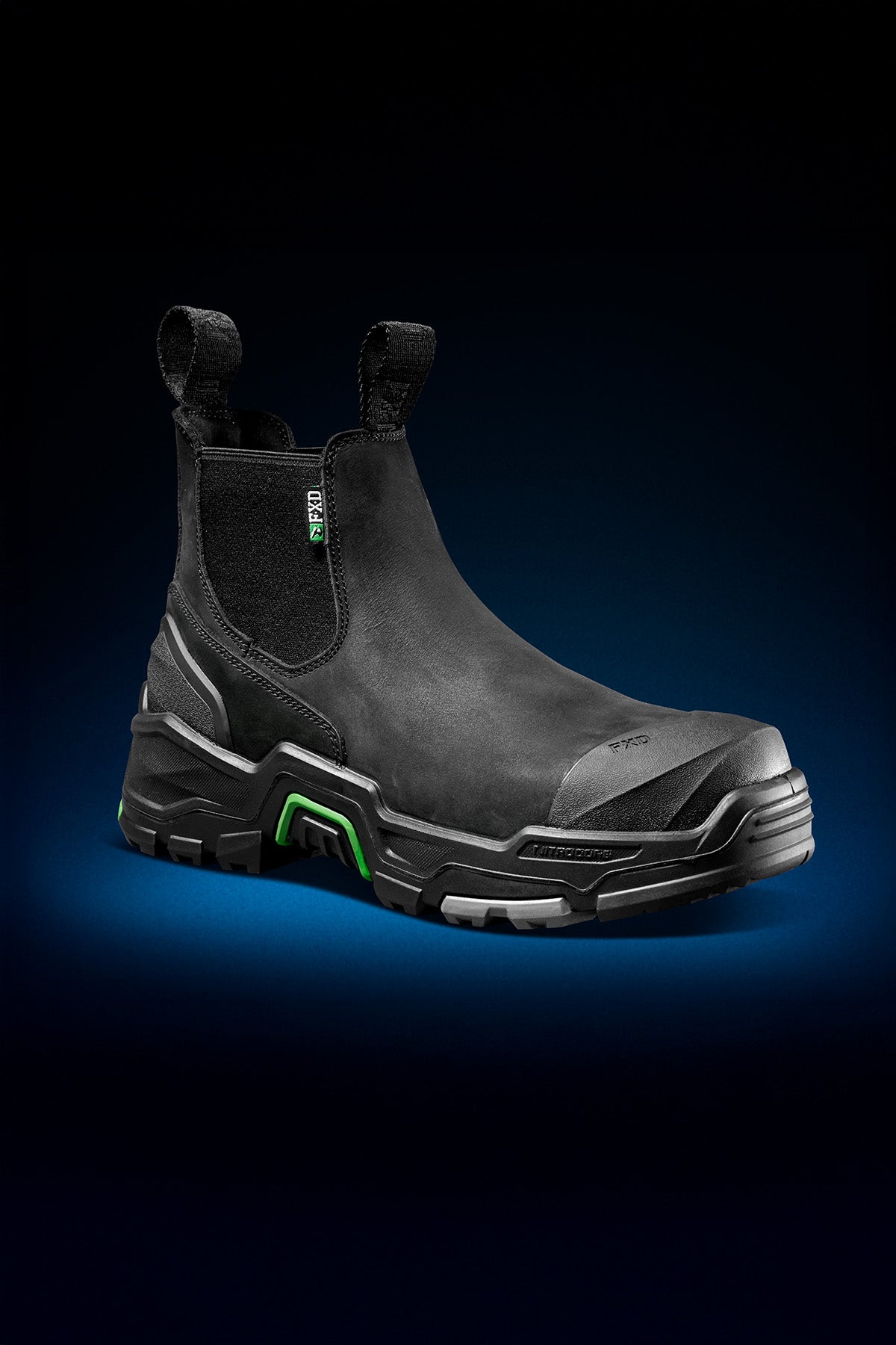 FXD DURA-X THREE Slip On Nitrocore Work Boot in Black, view 4