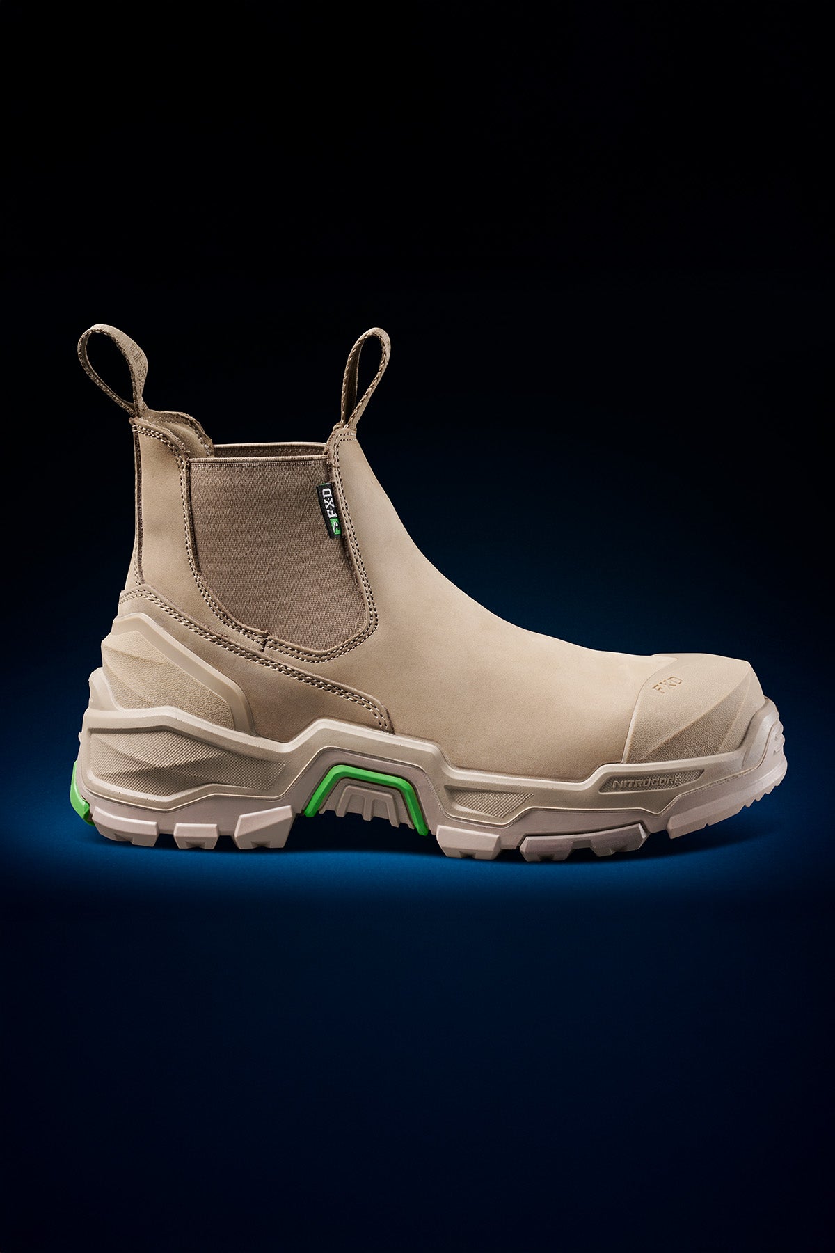 FXD DURA-X THREE Slip On Nitrocore Work Boot in Stone