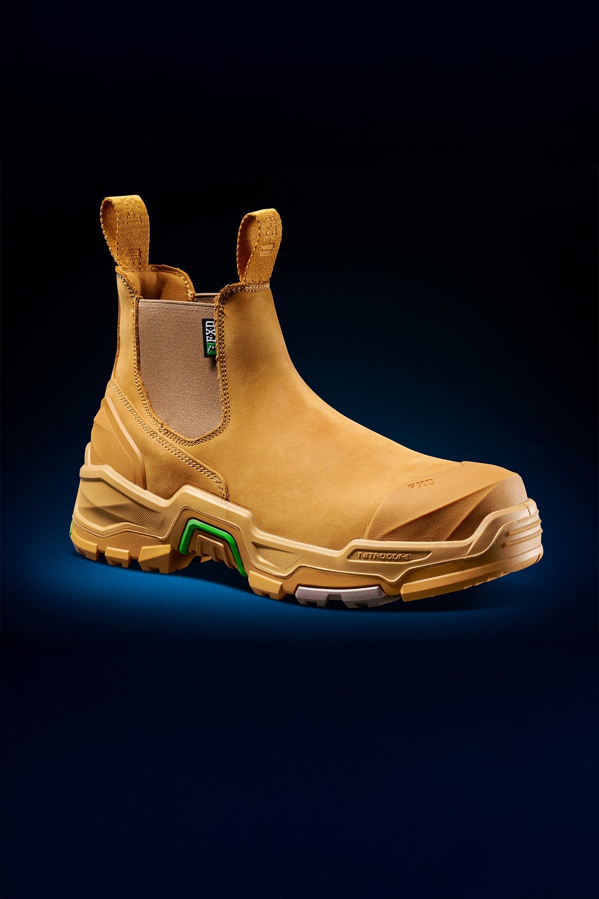 FXD DURA-X THREE Slip On Nitrocore Work Boot in Wheat, view 4