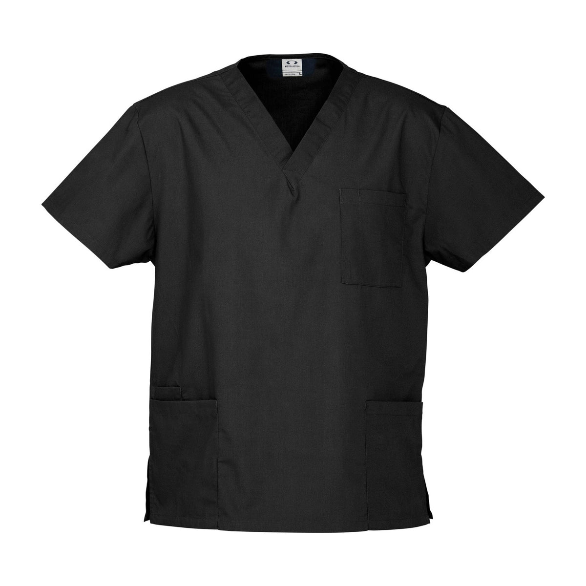 Biz Unisex Classic Scrubs Top H10612 in Black