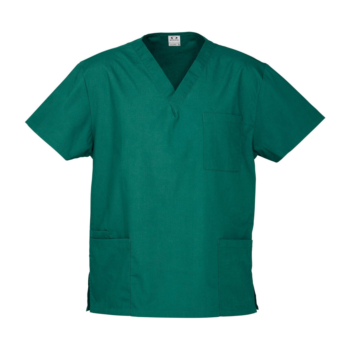 Biz Unisex Classic Scrubs Top H10612 in Hunter Green
