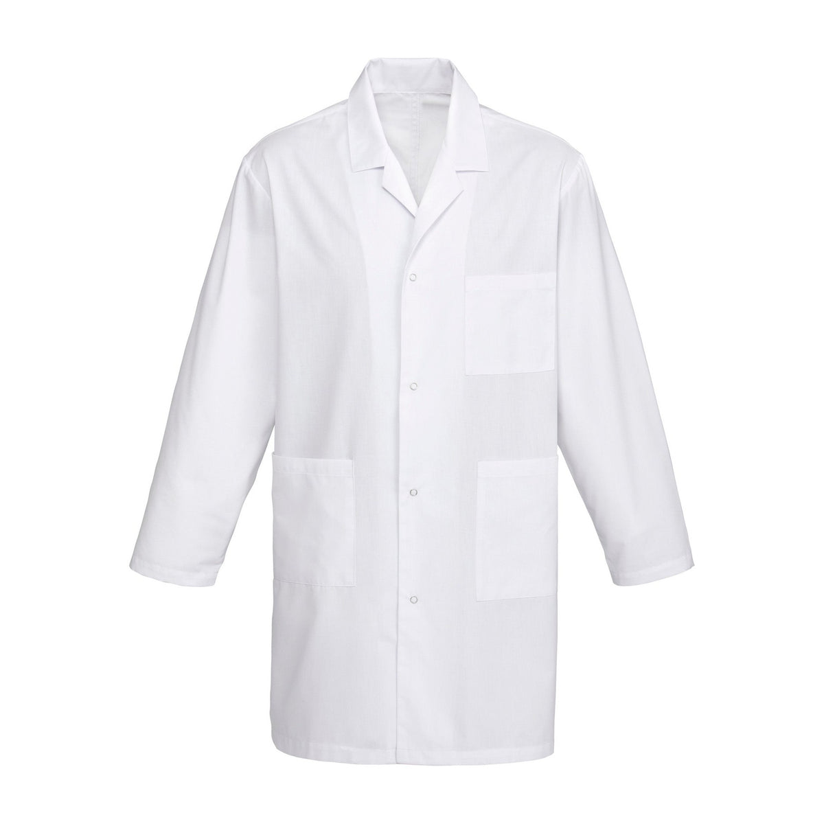Biz Unisex Classic Lab Coat H132ML in White