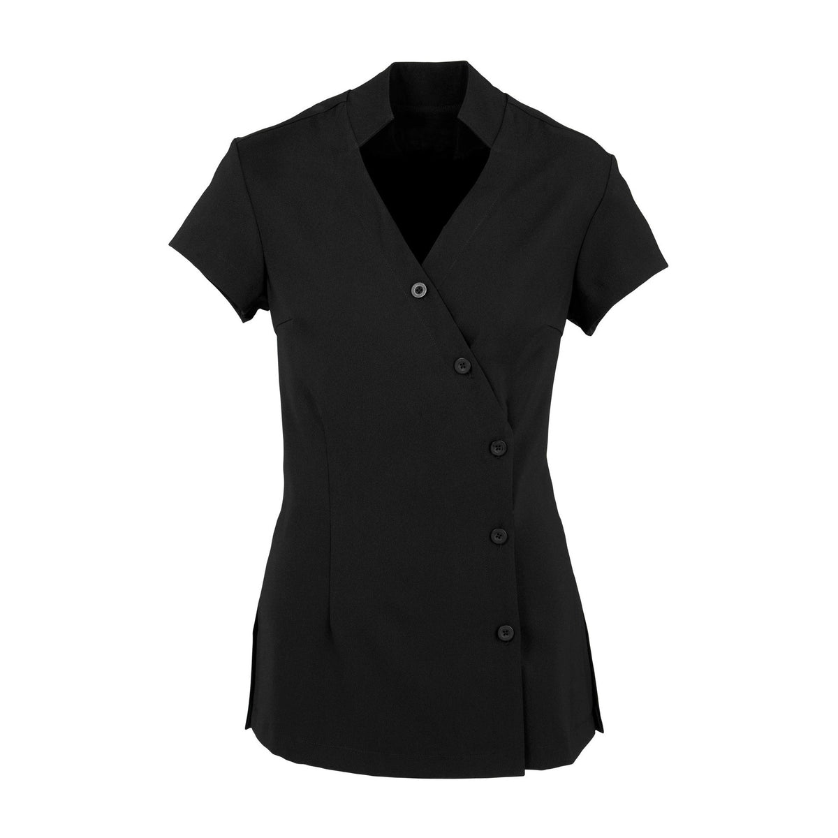 Biz Womens Zen Crossover Tunic H134LS in Black