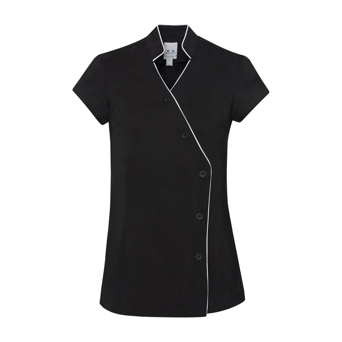 Biz Womens Zen Crossover Tunic H134LS in Black/White