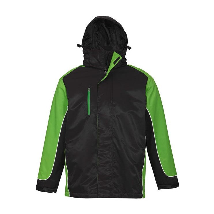 Biz Unisex Nitro Jacket J10110 in Black/Green/White