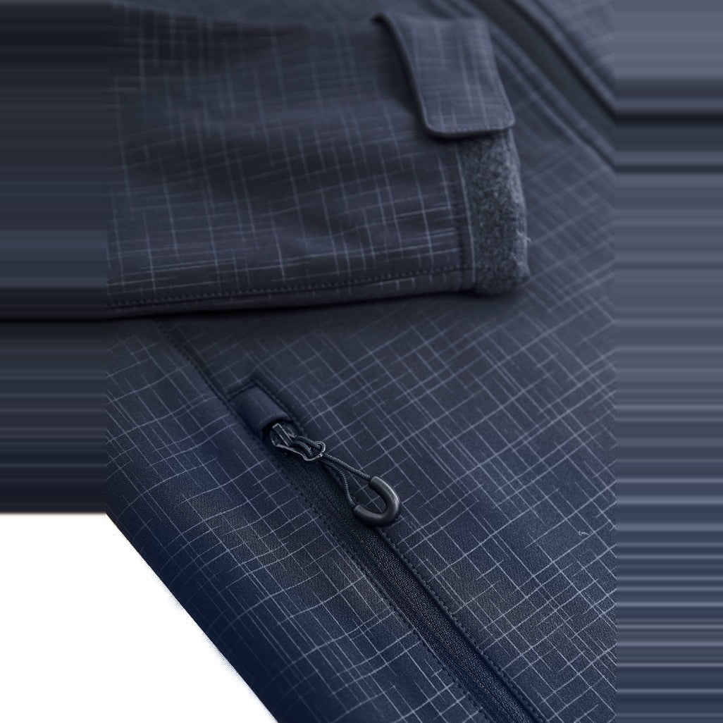 Biz Geo Womens Jacket J135L in Navy, worn by model, view 5
