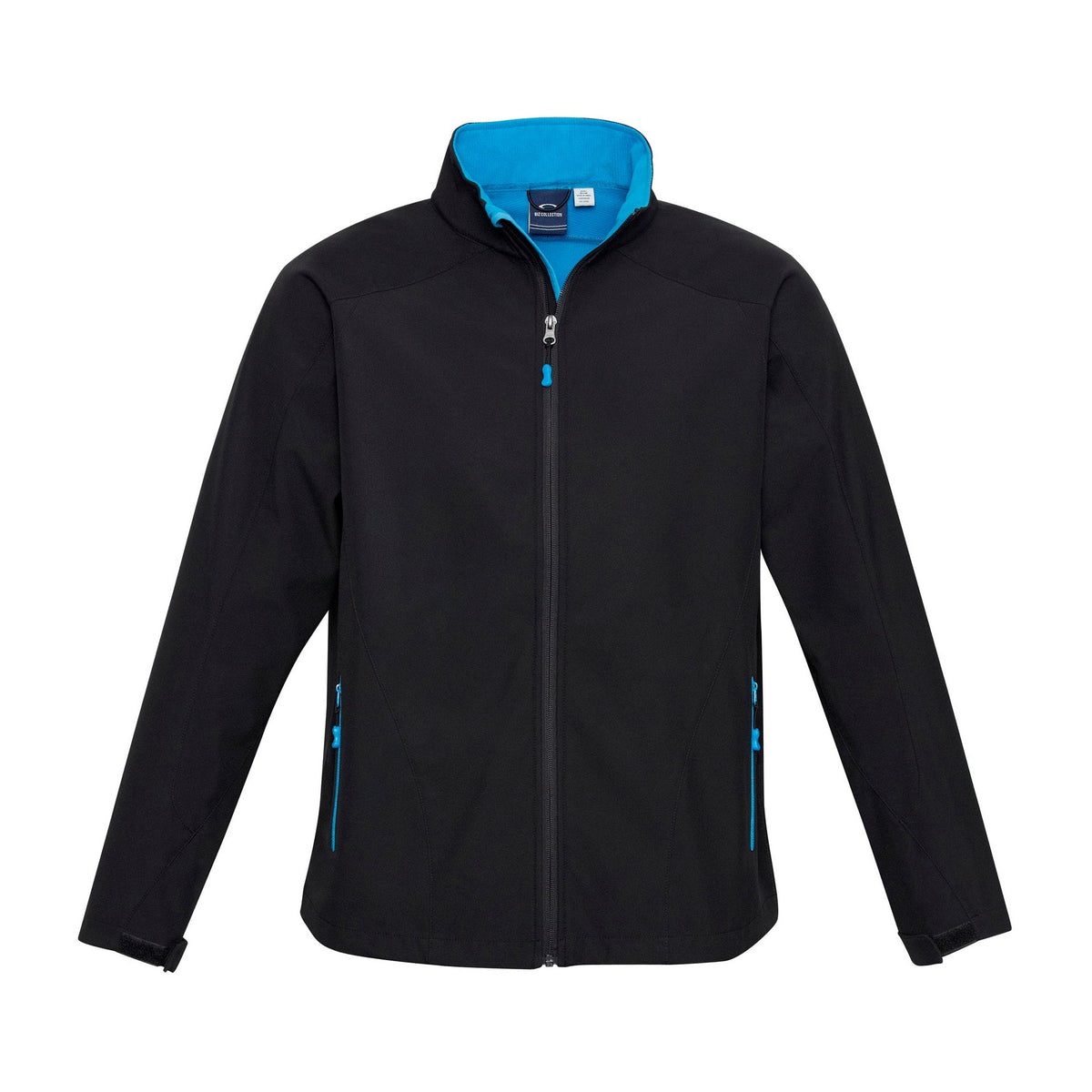 Biz Kids Geneva Jacket J307K in Black/Cyan